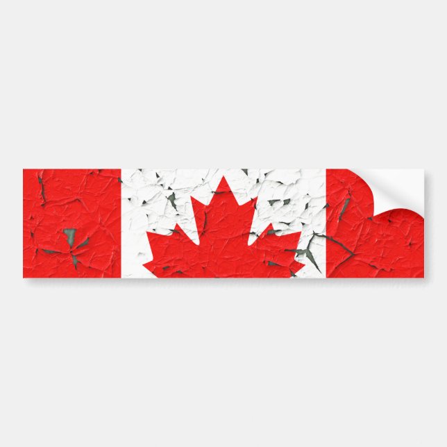 Autocollant De Voiture La peinture canadienne d'épluchage du CANADA de (Devant)