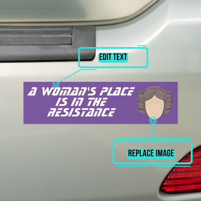 Autocollant De Voiture La place d'une femme dans la résistance (Make your views public and get your point across.)