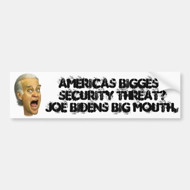 Autocollant De Voiture La PLUS GRANDE MENACE de SÉCURITÉ de Biden (Devant)