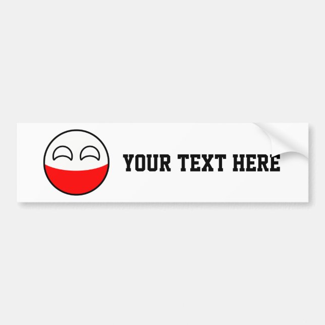 Autocollant De Voiture La Pologne Geeky tendante drôle Countryball (Devant)