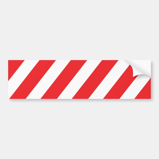 Autocollant De Voiture La précaution barre - blanc rouge - la sécurité de (Devant)