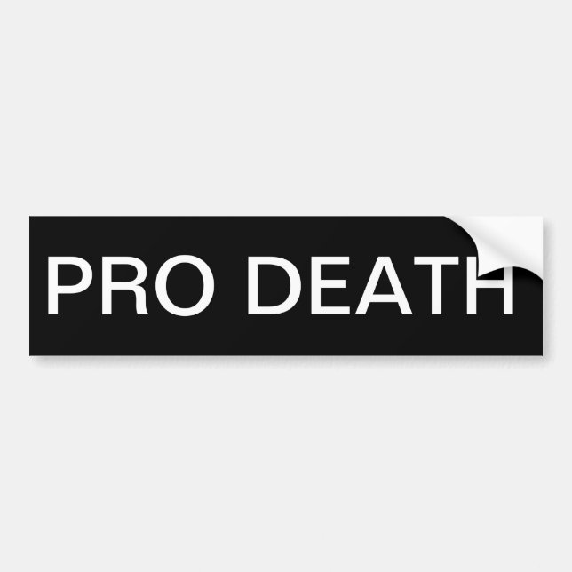 AUTOCOLLANT DE VOITURE LA PRO MORT (Devant)