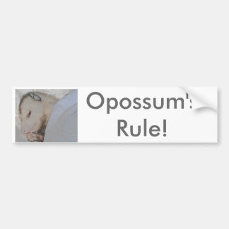 Autocollant De Voiture La règle de l'opossum !