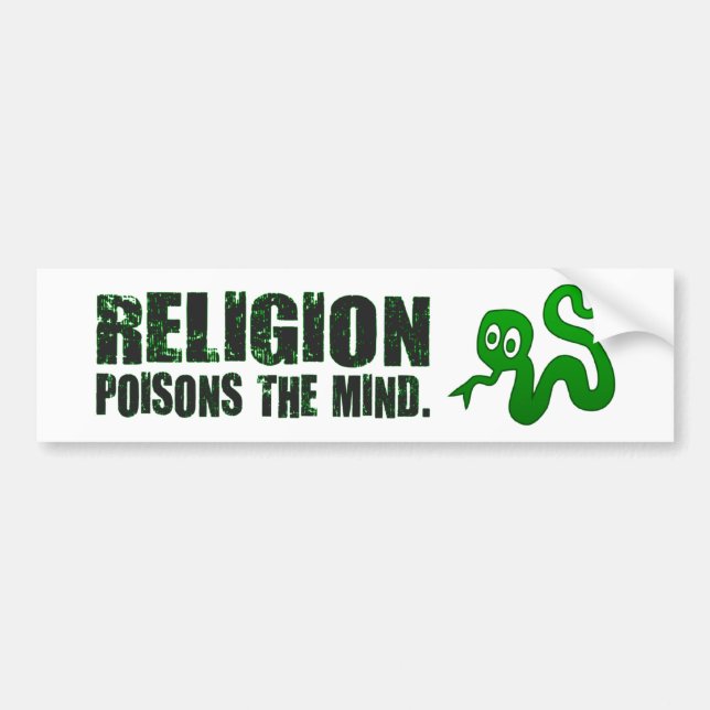 Autocollant De Voiture La religion de BMP empoisonne l'esprit v1.1 (Devant)