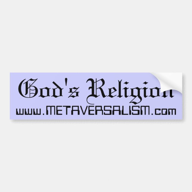 Autocollant De Voiture La religion de Dieu (Devant)