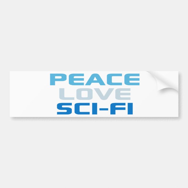 Autocollant De Voiture La science fiction d'amour de paix (Devant)