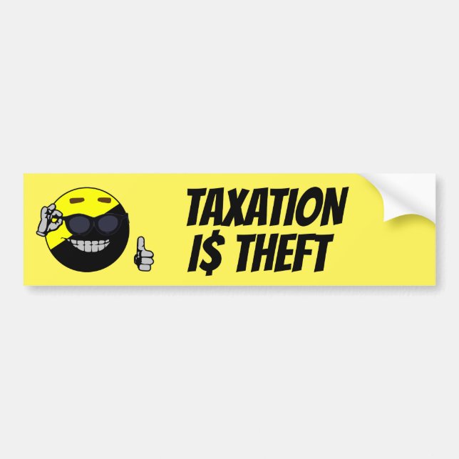 Autocollant De Voiture La taxation est un vol (Devant)
