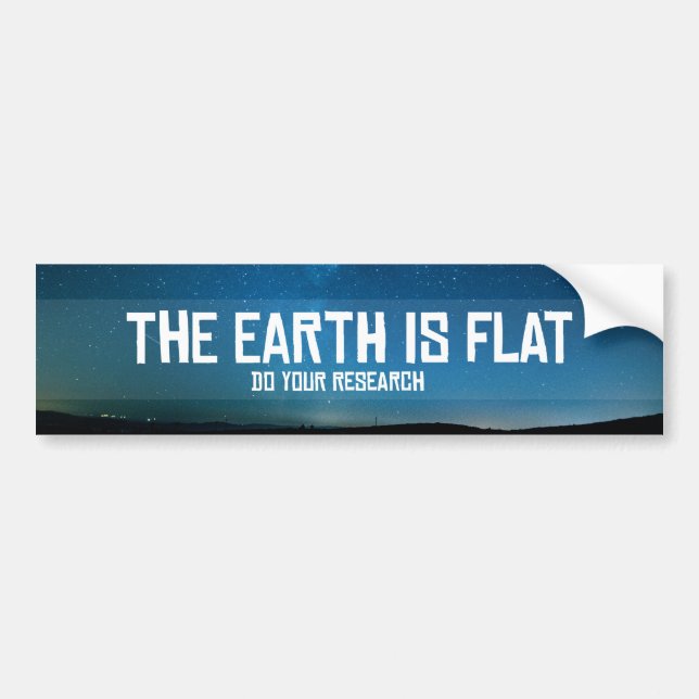 Autocollant De Voiture La terre est plate (Devant)