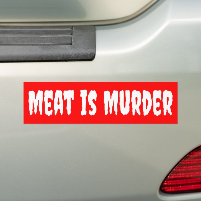 Autocollant De Voiture La viande est le meurtre, l'activisme végétarien (En voiture)