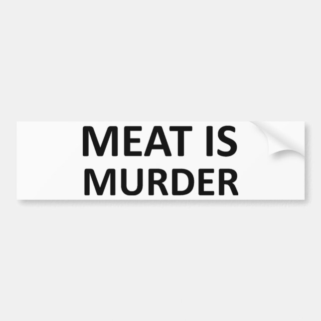 Autocollant De Voiture La viande est meurtre (Devant)
