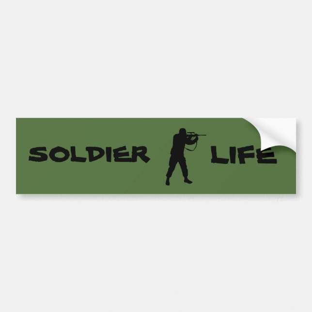 Autocollant De Voiture La vie de soldat (Devant)