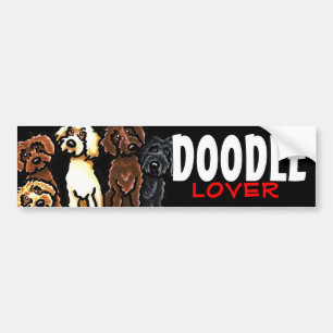 Autocollant De Voiture Labradoodle Rainbow Doodle Lover