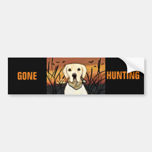 AUTOCOLLANT DE VOITURE LABRADOR JAUNE
