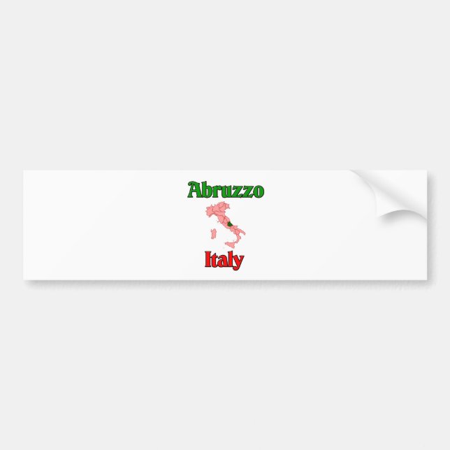 Autocollant De Voiture L'Abruzzo Italie (Devant)
