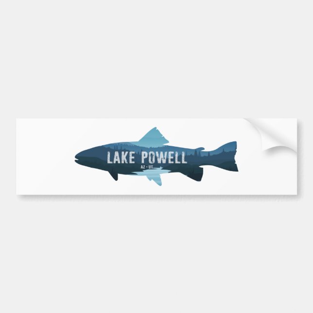 Autocollant De Voiture Lac Powell Arizona Utah Fish (Devant)