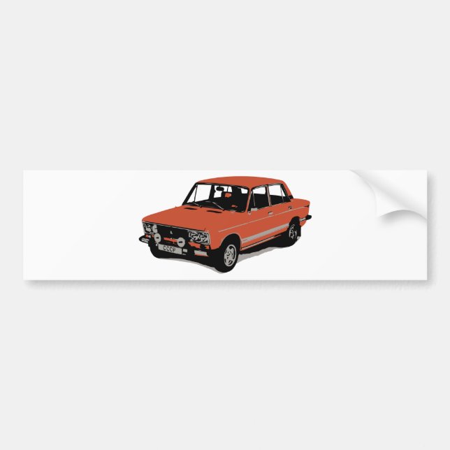 Autocollant De Voiture Lada - la voiture russe soviétique (Devant)