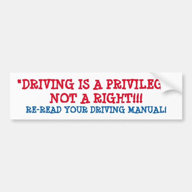 AUTOCOLLANT DE VOITURE L'ADHÉSIF POUR PARE-CHOCS "CONDUISANT EST UN (Devant)