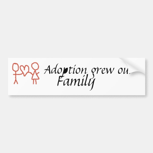 Autocollant De Voiture L'adoption a élevé notre pare-chocs de famille (Devant)