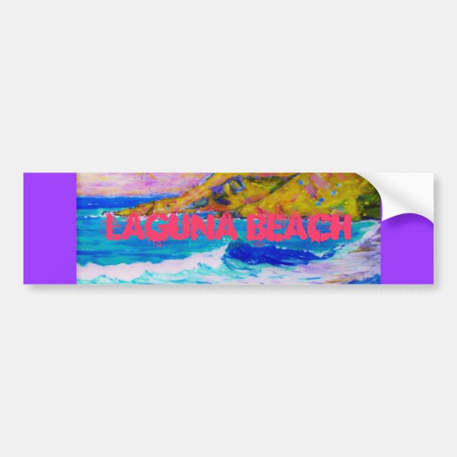 Autocollant De Voiture Laguna Beach Art (Devant)