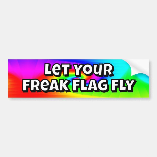 Autocollant De Voiture Laisser votre drapeau de freak (Devant)
