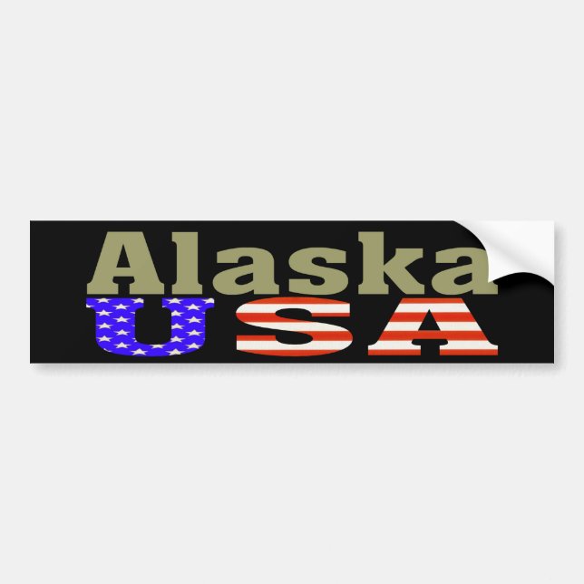 Autocollant De Voiture L'Alaska Etats-Unis ! Adhésif pour pare-chocs (Devant)