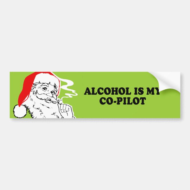 Autocollant De Voiture L'ALCOOL EST MON T-shirt de CO-PILOTE (Devant)