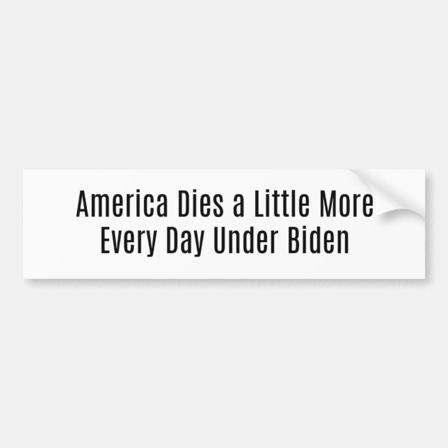 Autocollant De Voiture L'Amérique Meure Chaque Jour Sous Biden (Devant)