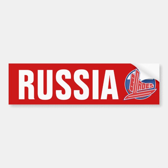 Autocollant De Voiture Lames de la Russie (Devant)