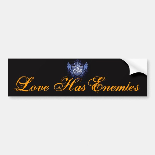 Autocollant De Voiture L'amour a des ennemis - adhésif pour pare-chocs (Devant)