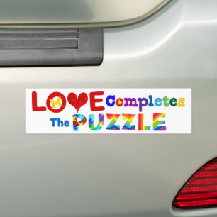 Autocollant De Voiture L'amour complète le casse-tête