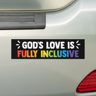 Autocollant De Voiture L'amour de Dieu est entièrement inclusif LGBTQ Gay