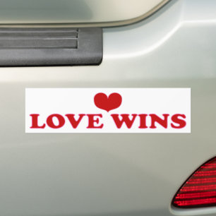 Autocollant De Voiture L'amour gagne - Combattre le racisme et les préjug