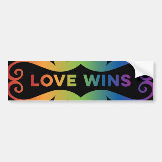 Autocollant De Voiture L'amour gagne Rainbow Bumper Sticker 2