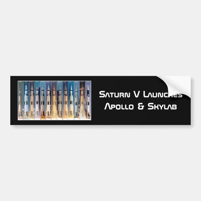 Autocollant De Voiture Lancement de la fusée Saturn V Moon (Devant)