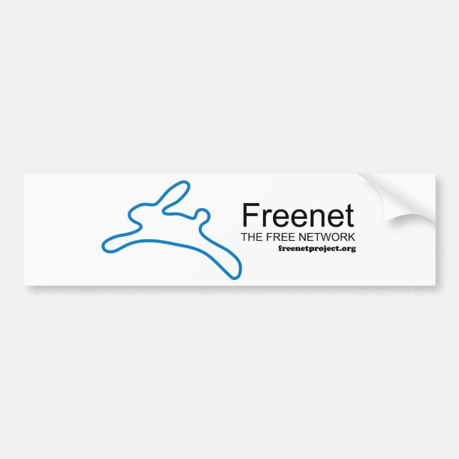 Autocollant De Voiture Lapin et nom de freenet (Devant)