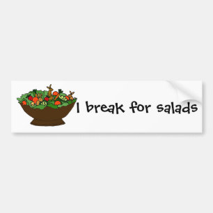 Autocollant De Voiture Lapins drôles dans un art de salade