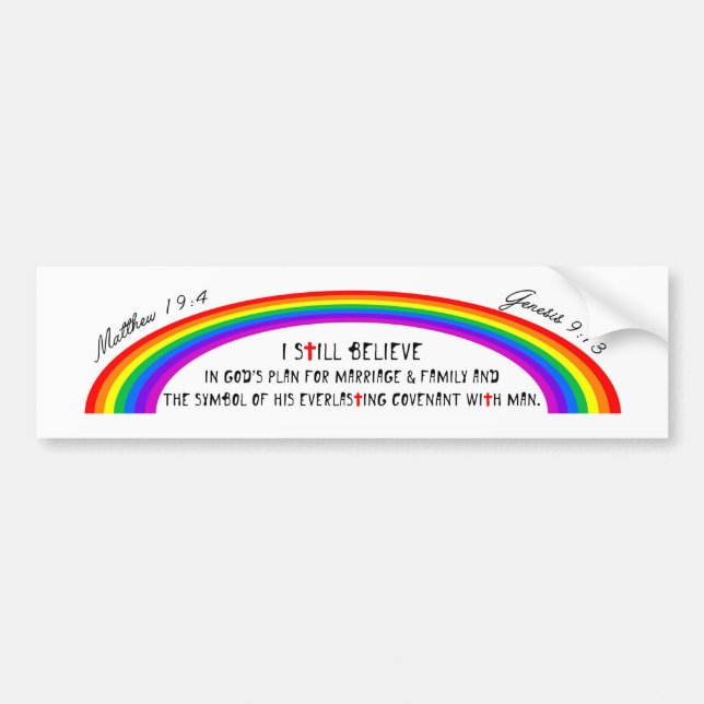 Autocollant De Voiture L'arc-en-ciel de Dieu (Devant)