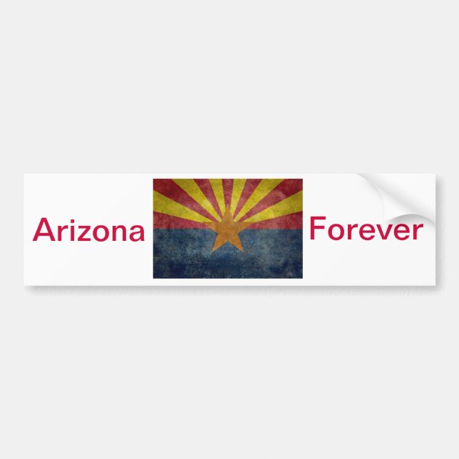 Autocollant De Voiture L'Arizona, le quarante-huitième drapeau d'état (Devant)
