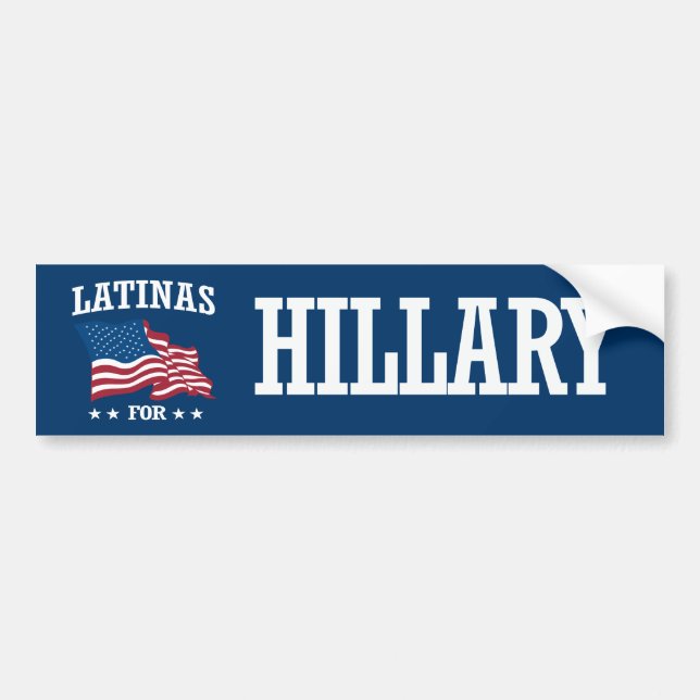 AUTOCOLLANT DE VOITURE LATINAS POUR HILLARY (Devant)