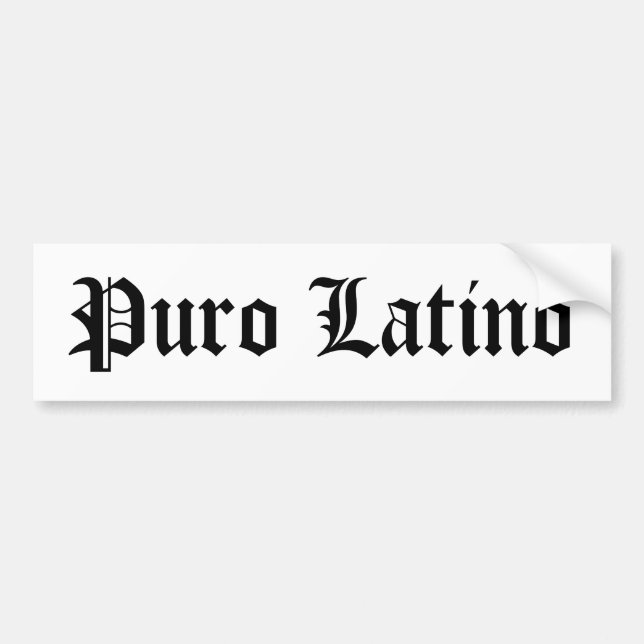 Autocollant De Voiture Latino de Puro (Devant)