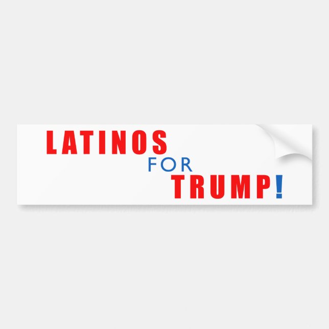 Autocollant De Voiture Latino pour Donald Trump (Devant)