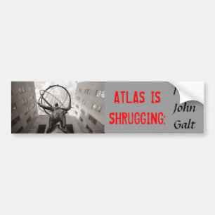 Autocollant De Voiture L'ATLAS GESTICULE : Je suis John Galt