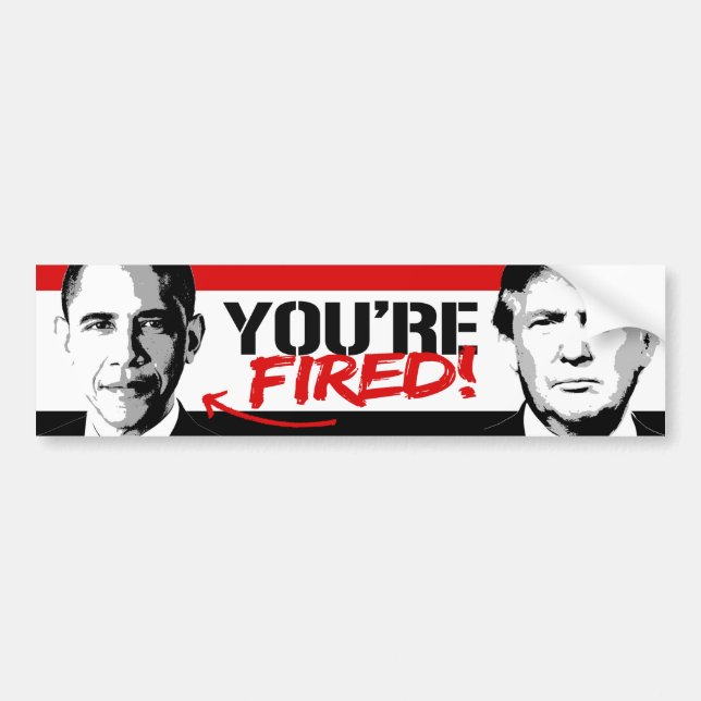 Autocollant De Voiture L'atout indique - Obama vous êtes mis le feu - (Devant)