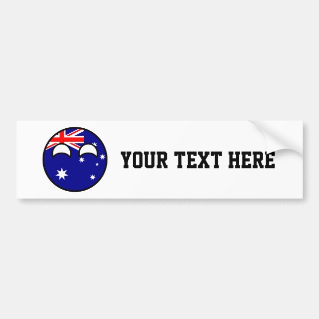 Autocollant De Voiture L'Australie Geeky tendante drôle Countryball (Devant)