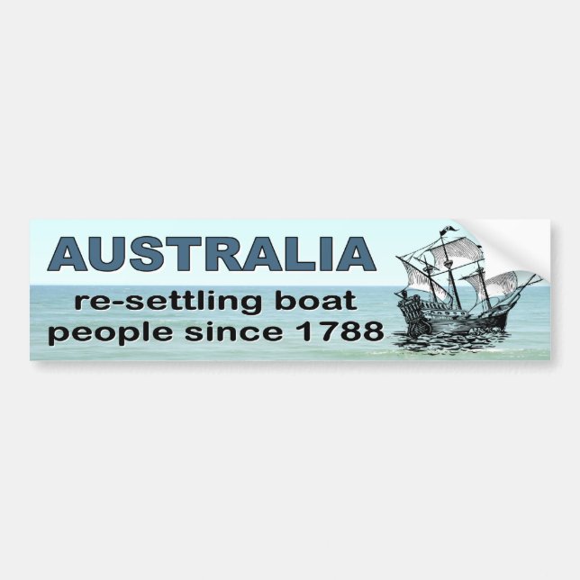 Autocollant De Voiture L'Australie reclassant des personnes de bateau (Devant)