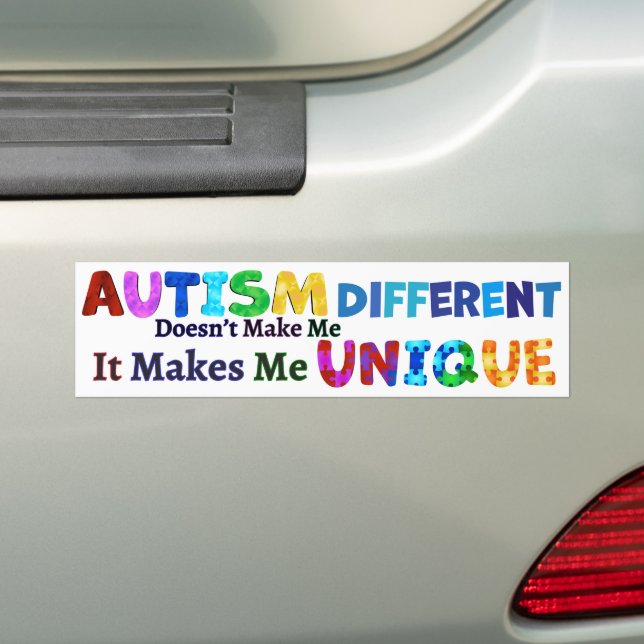 AUTOCOLLANT DE VOITURE L'AUTISME ME REND UNIQUE (En voiture)