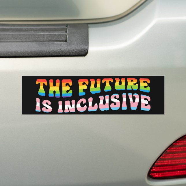 Autocollant De Voiture L'Avenir Est Une Fierté LGBT Gay Inclusive (En voiture)