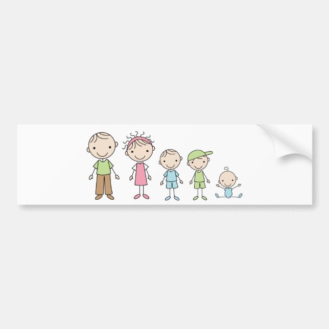 Autocollant De Voiture Le bâton de famille figure des adhésifs pour (Devant)
