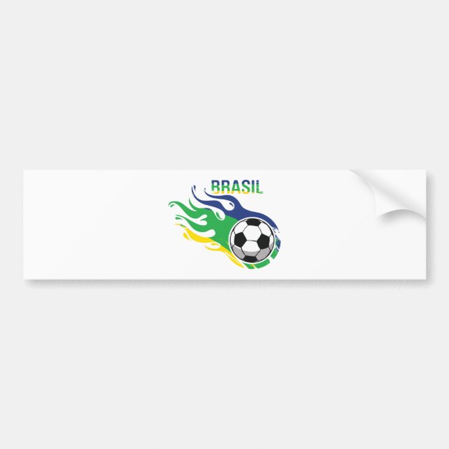 Autocollant De Voiture Le Brésil frais Futebol (Devant)
