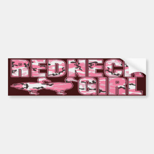 Autocollant De Voiture Le camouflage de rose de fille de plouc penche